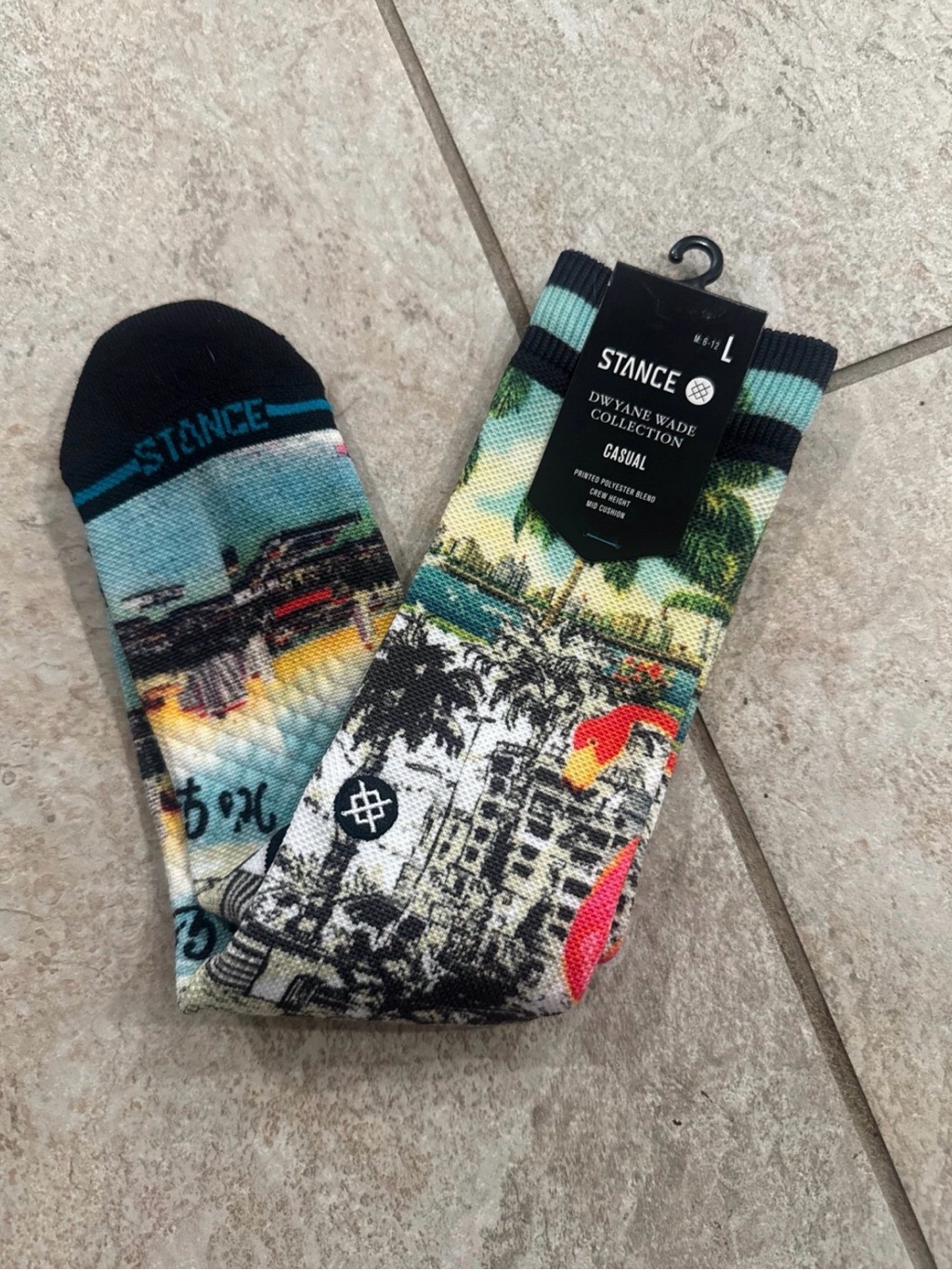 Stance Socks Casual Dwyane Wade Collection Size Large New